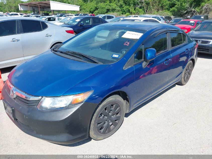 2012 Honda Civic Lx VIN: 2HGFB2F58CH561132 Lot: 48071534