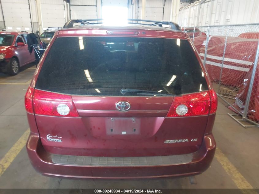 2006 Toyota Sienna Le VIN: 5TDZA23C56S492780 Lot: 39245934