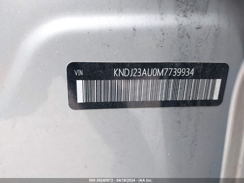 2021 Kia Soul Lx VIN: KNDJ23AU0M7739934 Lot: 39245972