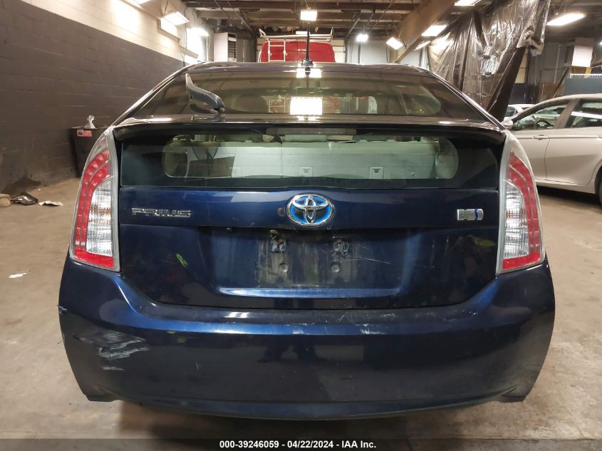 2013 Toyota Prius Three VIN: JTDKN3DU4D1729630 Lot: 39246059