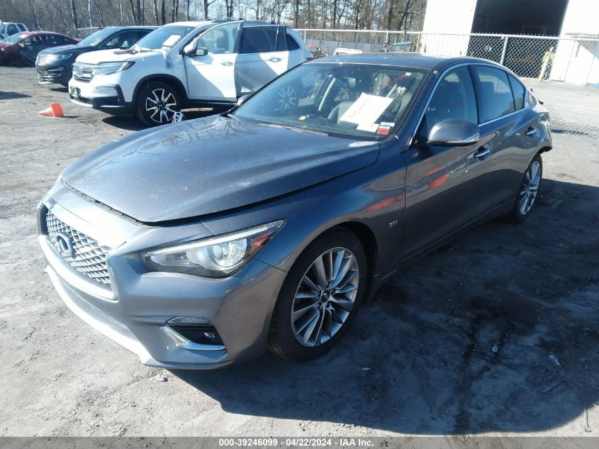 2018 Infiniti Q50 3.0T Luxe VIN: JN1EV7AR9JM438400 Lot: 50670324
