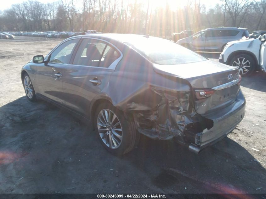 2018 Infiniti Q50 3.0T Luxe VIN: JN1EV7AR9JM438400 Lot: 50670324