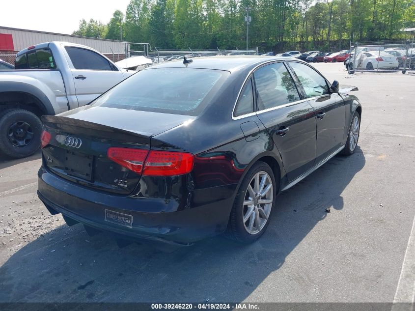 2014 Audi A4 2.0T Premium VIN: WAUFFAFL9EN018049 Lot: 39246220