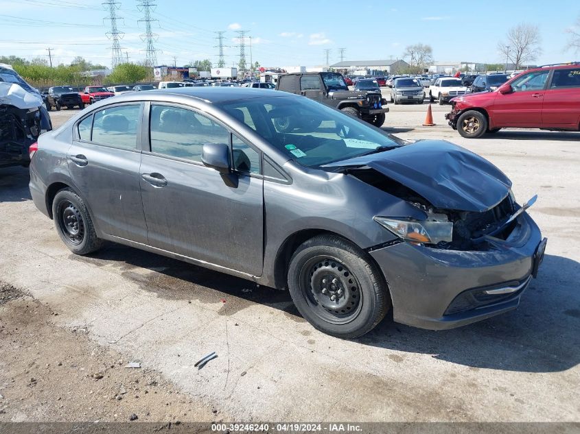 2013 Honda Civic Lx VIN: 2HGFB2F54DH575336 Lot: 39246240