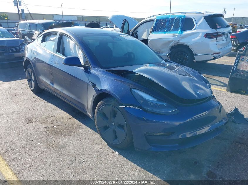 2022 Tesla Model 3 Rear-Wheel Drive VIN: 5YJ3E1EAXNF101559 Lot: 39246276