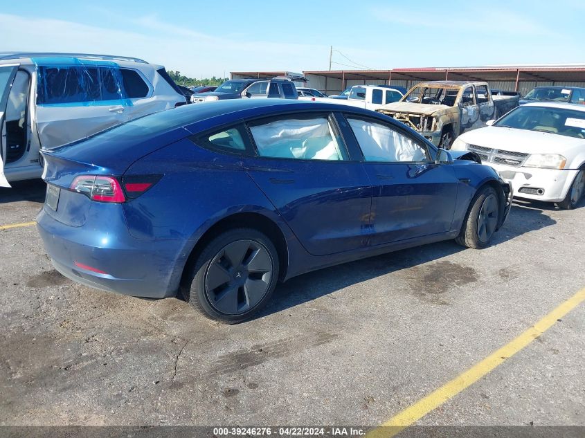 2022 Tesla Model 3 Rear-Wheel Drive VIN: 5YJ3E1EAXNF101559 Lot: 39246276