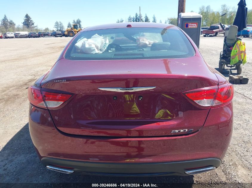 2015 Chrysler 200 S VIN: 1C3CCCBG5FN614834 Lot: 39246686