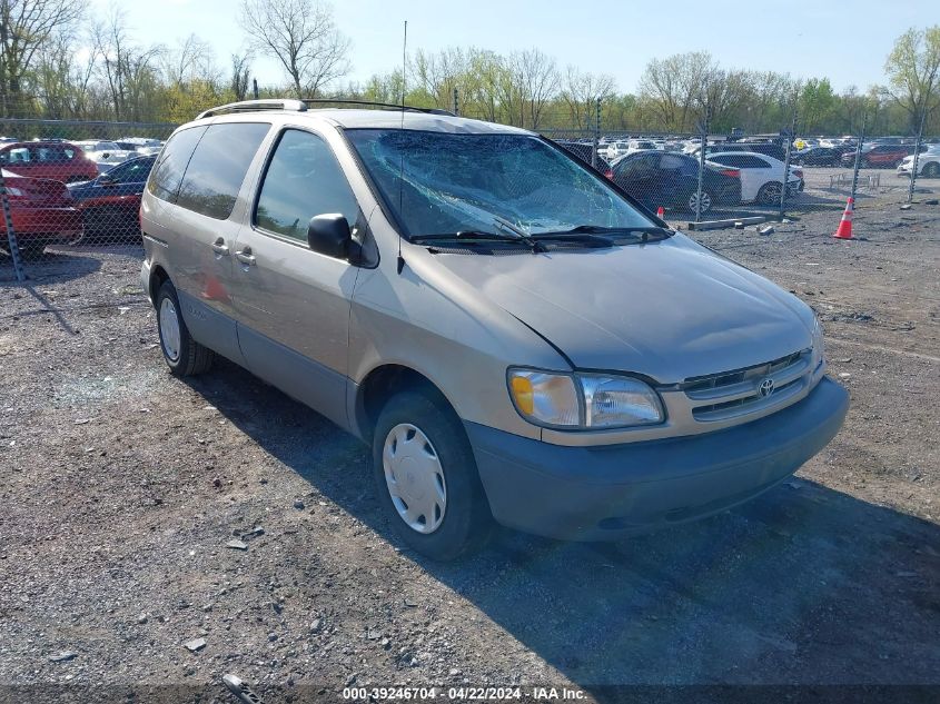 2000 Toyota Sienna Le VIN: 4T3ZF13C8YU247856 Lot: 39246704