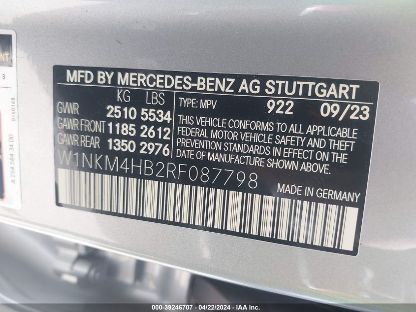 W1NKM4HB2RF087798 2024 Mercedes-Benz Glc 300 4Matic Suv