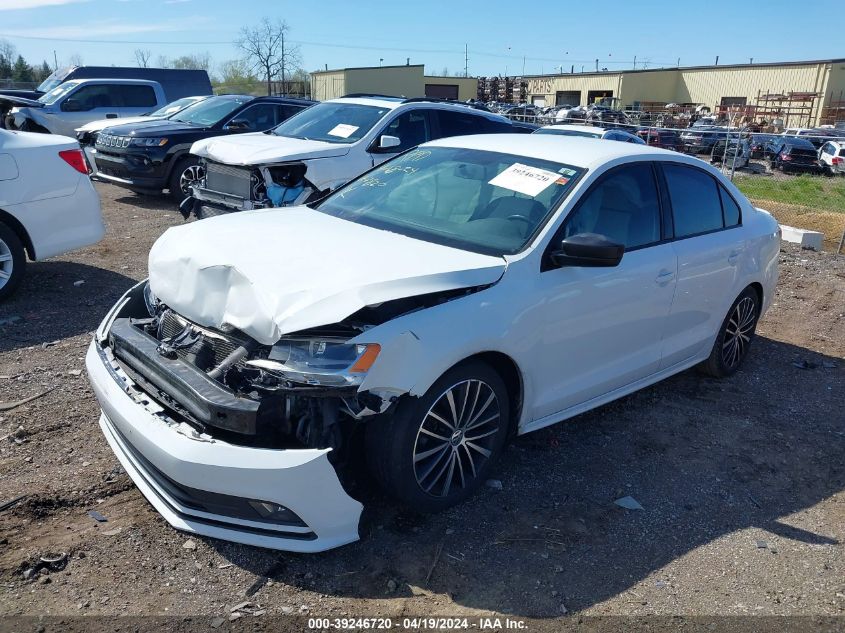 2016 Volkswagen Jetta 1.8T Sport VIN: 3VWD17AJ2GM347820 Lot: 39246720