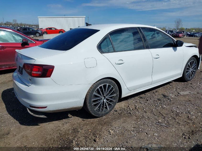 2016 Volkswagen Jetta 1.8T Sport VIN: 3VWD17AJ2GM347820 Lot: 39246720