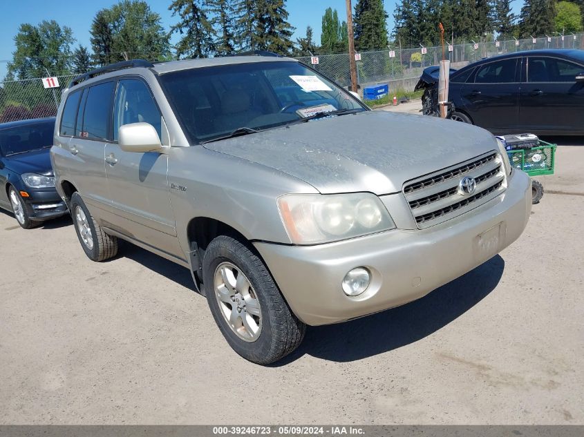 2001 Toyota Highlander V6 VIN: JTEHF21A110006018 Lot: 39246723