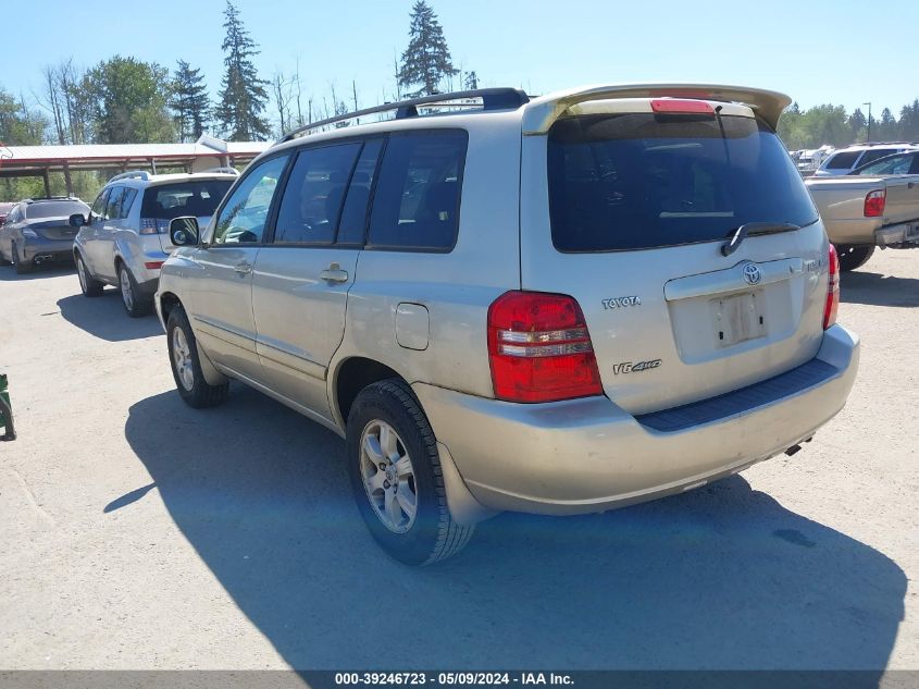 2001 Toyota Highlander V6 VIN: JTEHF21A110006018 Lot: 39246723