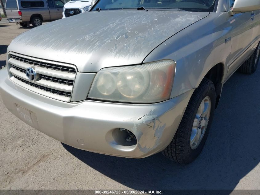 2001 Toyota Highlander V6 VIN: JTEHF21A110006018 Lot: 39246723