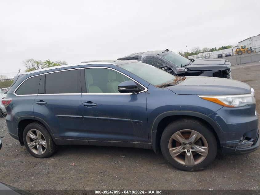 2015 Toyota Highlander Limited Platinum V6 VIN: 5TDDKRFH4FS186421 Lot: 39247099