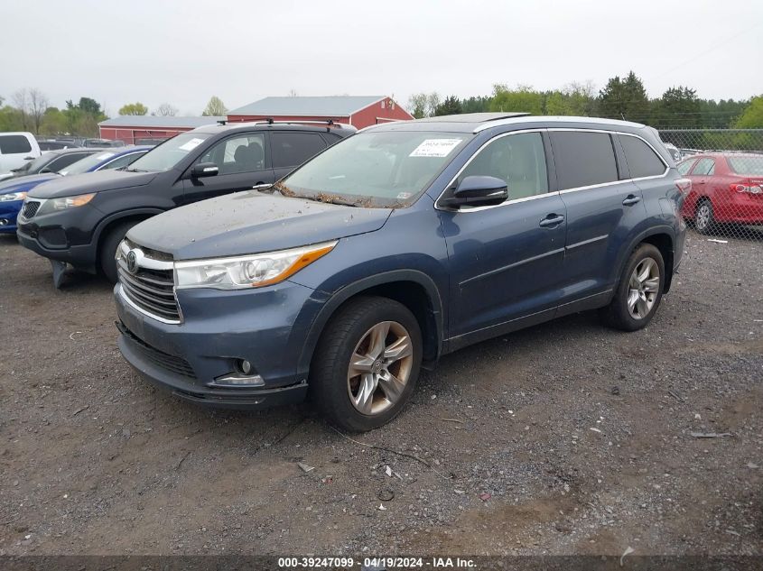 2015 Toyota Highlander Limited Platinum V6 VIN: 5TDDKRFH4FS186421 Lot: 39247099