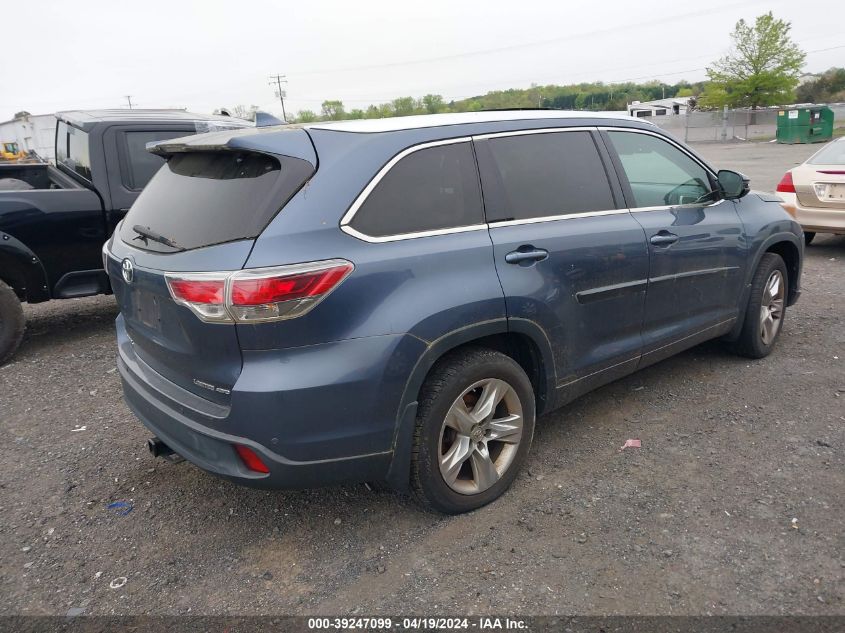 2015 Toyota Highlander Limited Platinum V6 VIN: 5TDDKRFH4FS186421 Lot: 39247099