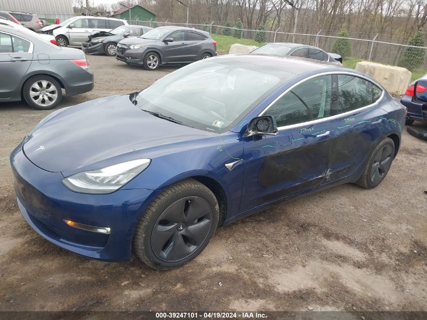 2018 Tesla Model 3 Long Range/Mid Range VIN: 5YJ3E1EA7JF077893 Lot: 39247101