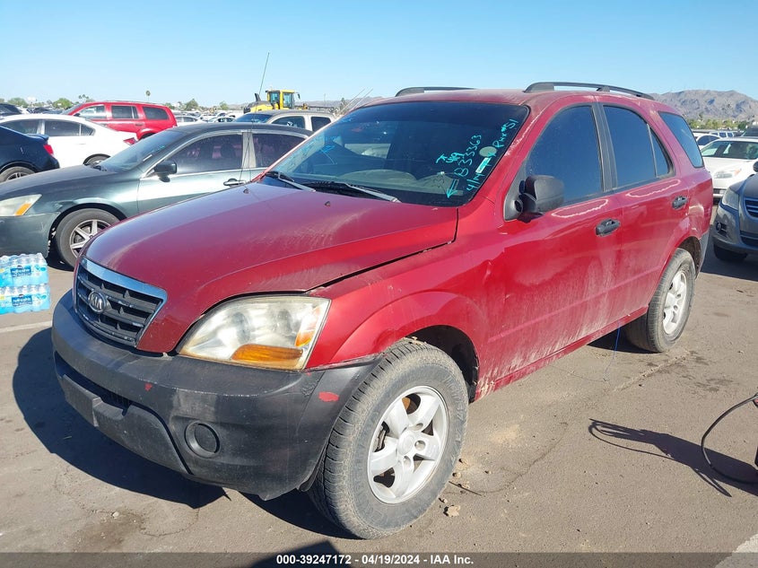 2008 Kia Sorento Lx VIN: KNDJC735X85833363 Lot: 39247172