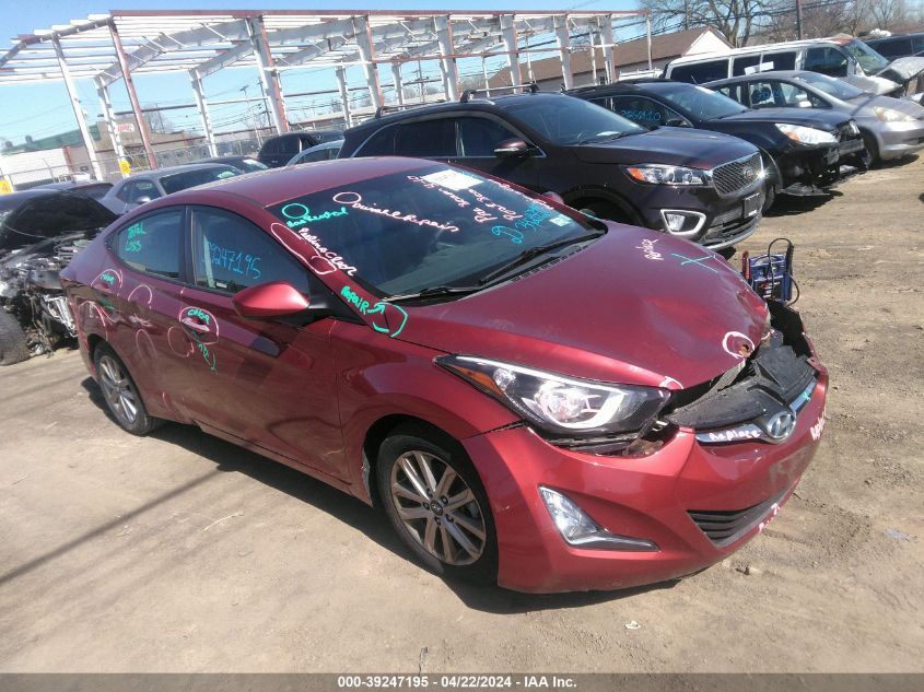 2016 HYUNDAI ELANTRA SE - 5NPDH4AE1GH654563