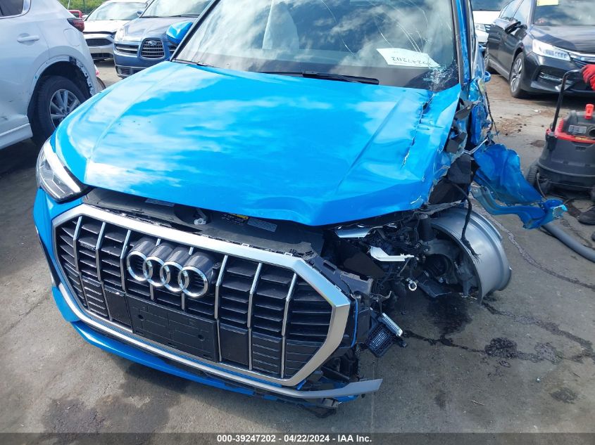 2023 Audi Q3 Premium 45 Tfsi S Line Quattro Tiptronic VIN: WA1DECF36P1107560 Lot: 39247202