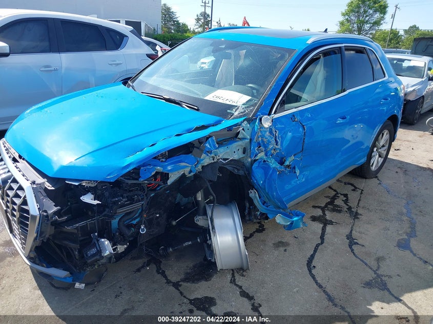 2023 Audi Q3 Premium 45 Tfsi S Line Quattro Tiptronic VIN: WA1DECF36P1107560 Lot: 39247202