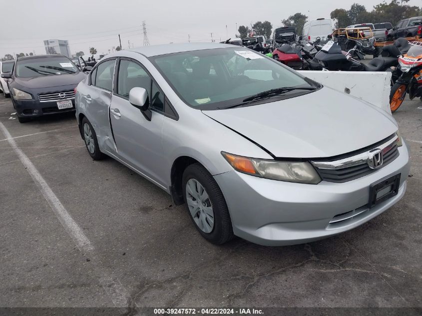 2012 Honda Civic Lx VIN: 2HGFB2F50CH569046 Lot: 39447799