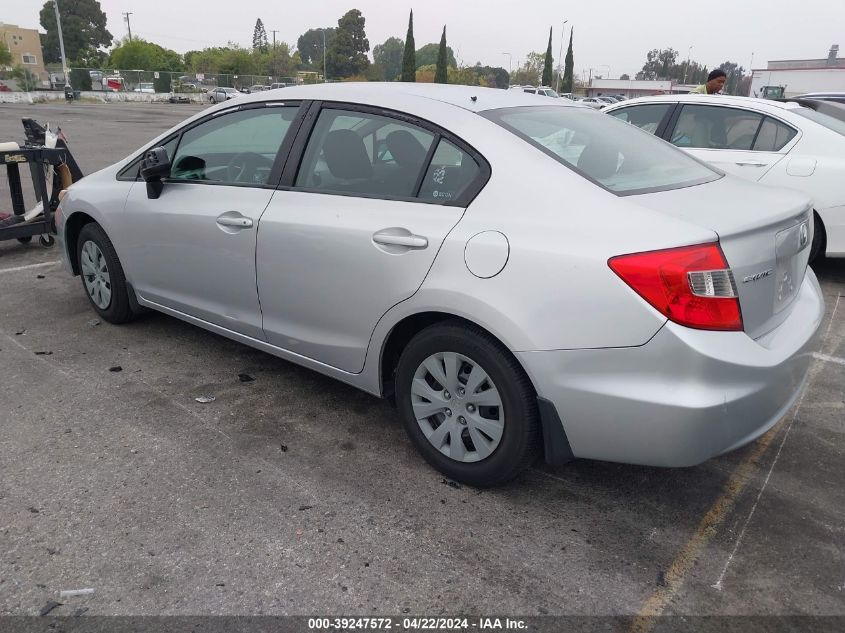 2012 Honda Civic Lx VIN: 2HGFB2F50CH569046 Lot: 39447799