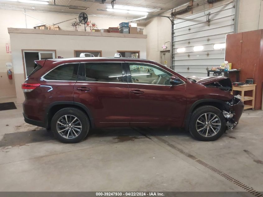 2017 Toyota Highlander Xle VIN: 5TDJZRFH5HS478502 Lot: 39247930