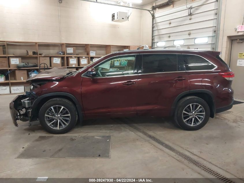 2017 Toyota Highlander Xle VIN: 5TDJZRFH5HS478502 Lot: 39247930