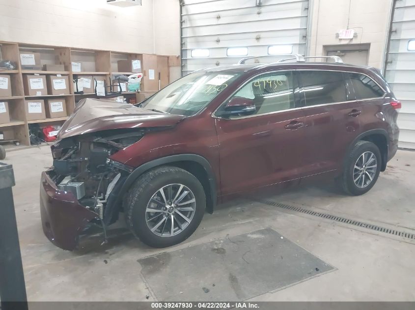 2017 Toyota Highlander Xle VIN: 5TDJZRFH5HS478502 Lot: 39247930