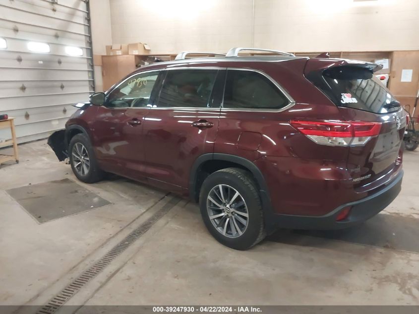 2017 Toyota Highlander Xle VIN: 5TDJZRFH5HS478502 Lot: 39247930