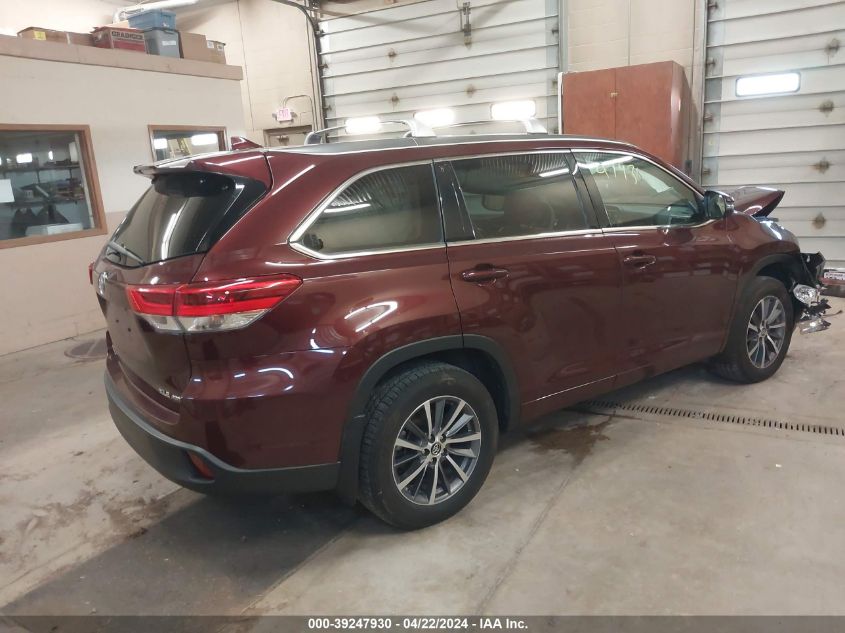 2017 Toyota Highlander Xle VIN: 5TDJZRFH5HS478502 Lot: 39247930
