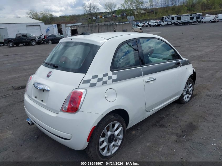 2016 Fiat 500 Easy VIN: 3C3CFFKR8GT130264 Lot: 39248507