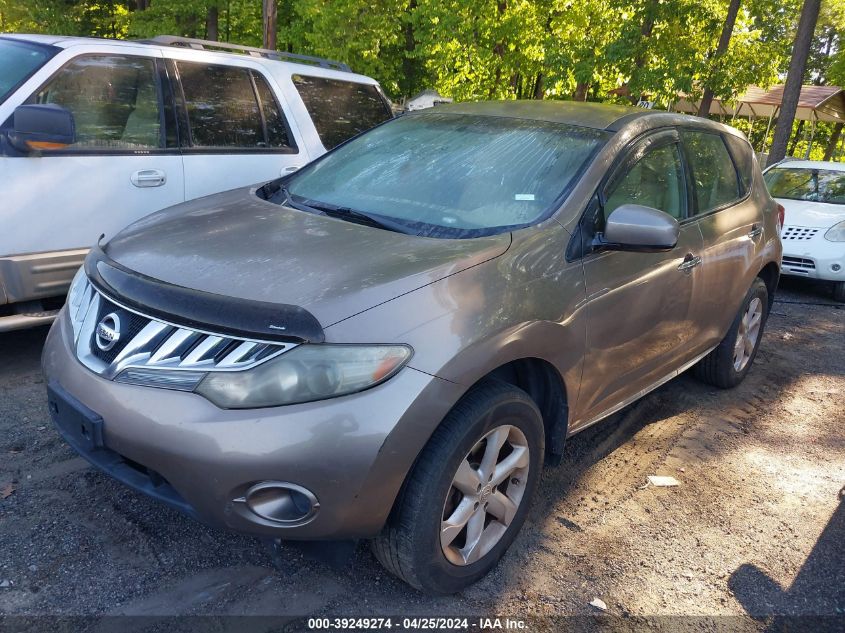 2009 Nissan Murano S VIN: JN8AZ18W39W210082 Lot: 39249274