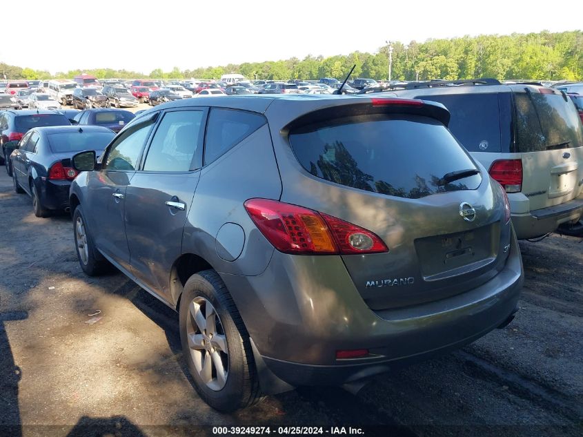 2009 Nissan Murano S VIN: JN8AZ18W39W210082 Lot: 39249274