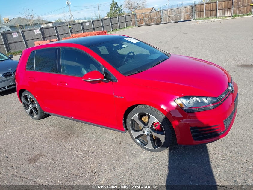 2015 VOLKSWAGEN GOLF GTI 2.0T AUTOBAHN 4-DOOR - 3VW4T7AU1FM015600
