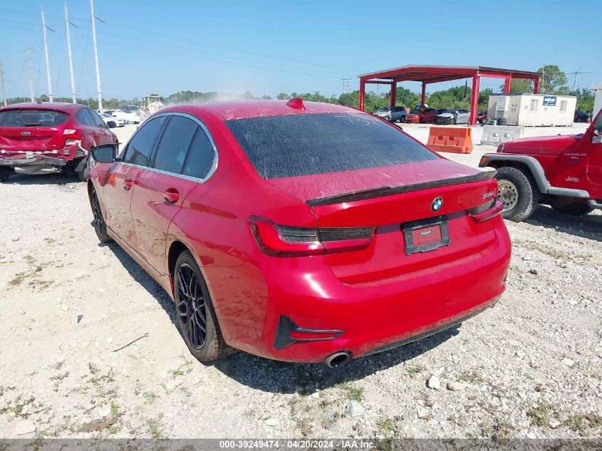 2020 BMW 330I VIN: 3MW5R1J07L8B23396 Lot: 39249474