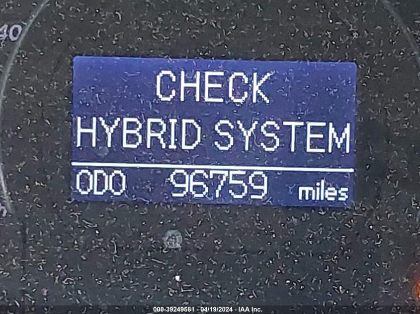 2010 Toyota Camry Hybrid VIN: 4T1BB3EK6AU114122 Lot: 39249581