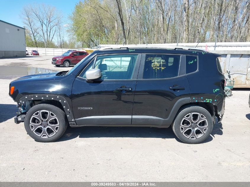 2016 Jeep Renegade Limited VIN: ZACCJADT6GPC81911 Lot: 39249583