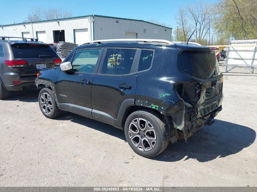 2016 Jeep Renegade Limited VIN: ZACCJADT6GPC81911 Lot: 39249583