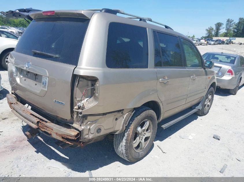 2006 Honda Pilot Ex-L VIN: 5FNYF18506B004051 Lot: 39249931