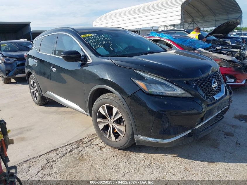 2020 Nissan Murano Sv Intelligent Awd VIN: 5N1AZ2BS3LN104442 Lot: 39250293