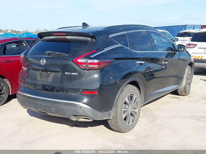 2020 Nissan Murano Sv Intelligent Awd VIN: 5N1AZ2BS3LN104442 Lot: 39250293