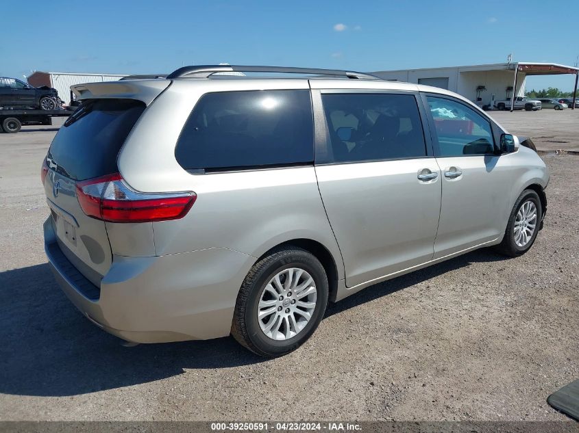 2016 Toyota Sienna Xle 8 Passenger VIN: 5TDYK3DC0GS729545 Lot: 39250591