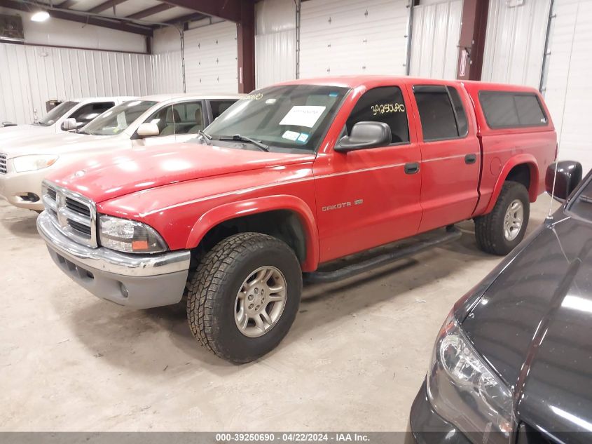 2002 Dodge Dakota Slt VIN: 1B7HG48N72S516174 Lot: 39250690