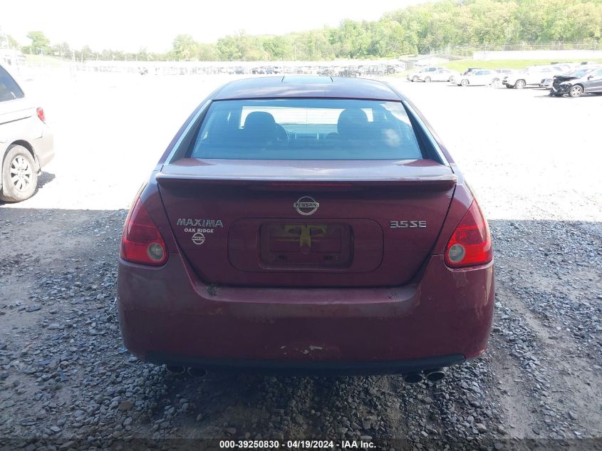 2008 Nissan Maxima 3.5 Se VIN: 1N4BA41E18C826802 Lot: 39250830