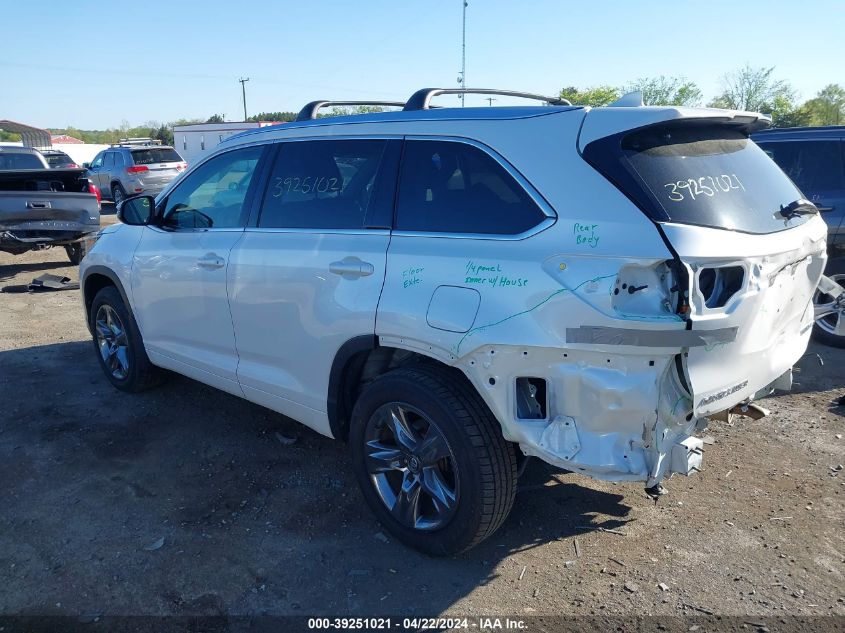 2018 Toyota Highlander Limited Platinum VIN: 5TDDZRFH8JS496656 Lot: 39251021