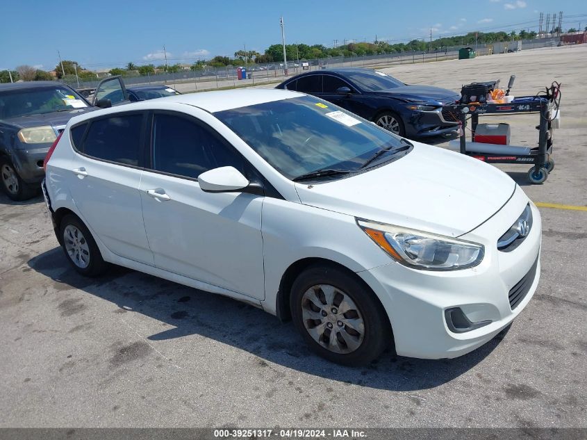 2015 Hyundai Accent Gs VIN: KMHCT5AE8FU201637 Lot: 39251317