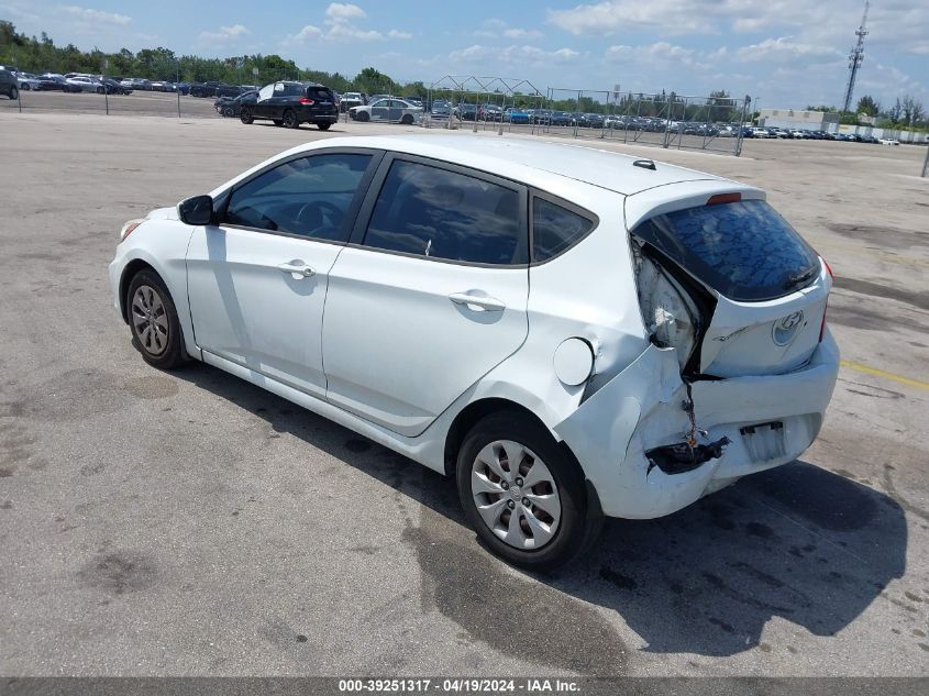 2015 Hyundai Accent Gs VIN: KMHCT5AE8FU201637 Lot: 39251317